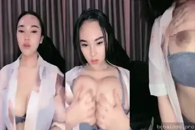 Cewek cantik toket gede pamer body di live
